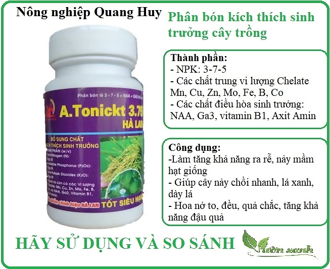 (Atonik) Phân bón lá A.tonickt Hà Lan kích thích sinh trưởng cây trồng (giúp xanh lá, tốt rễ, ủ hạt giống..)